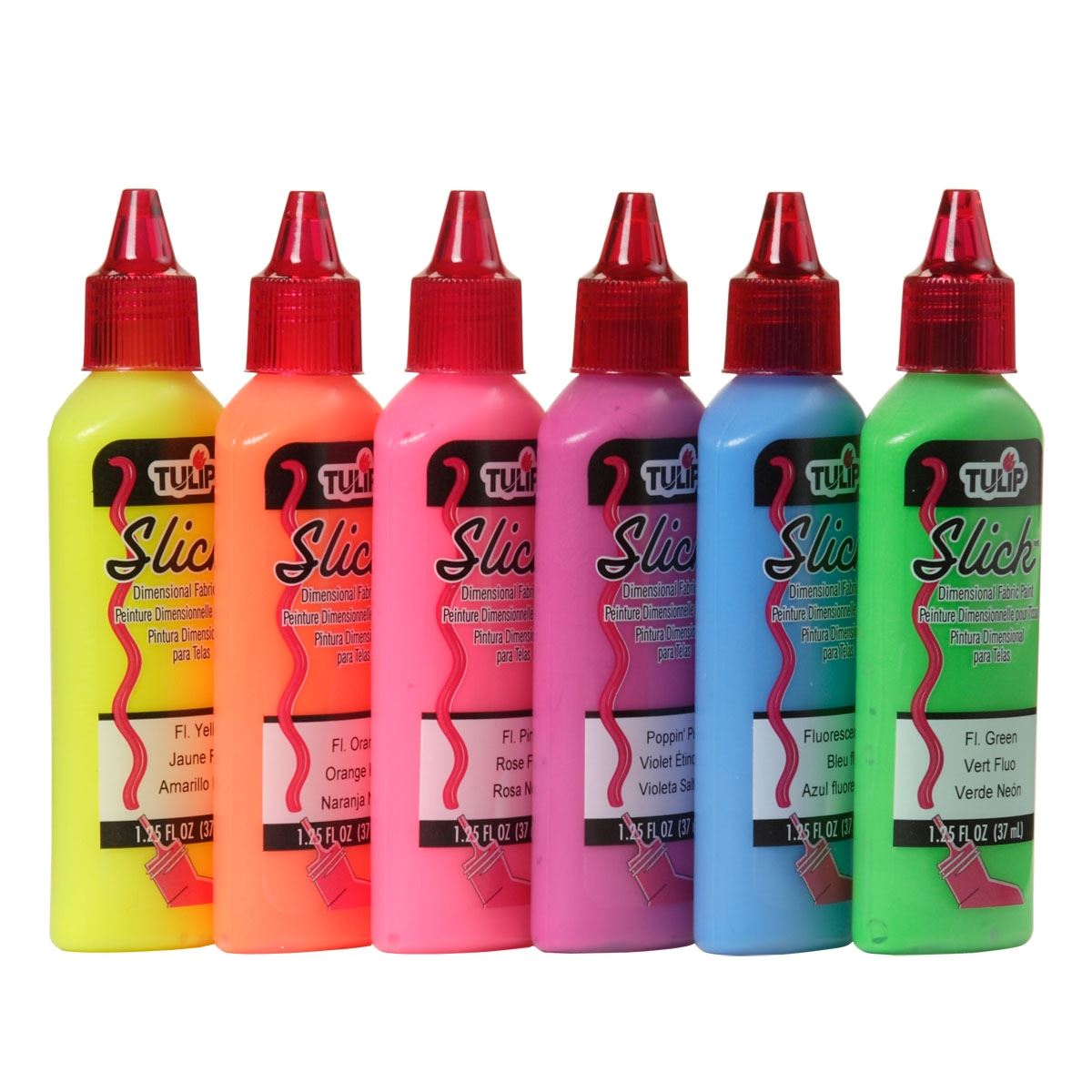 Picture of 47927 DIMENSIONAL FABRIC PAINT NEON 6PK