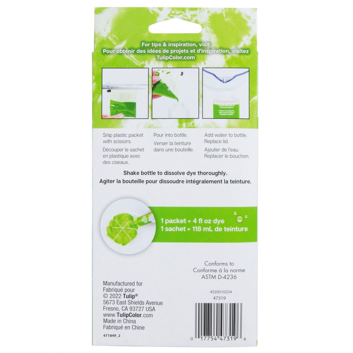 Picture of 47319 One-Step Tie-Dye Refills Lime Green