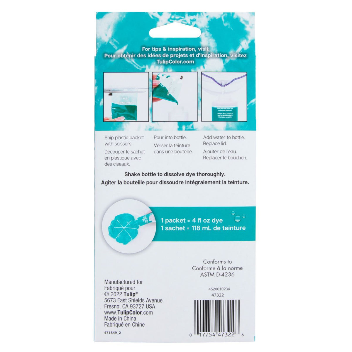 Picture of 47322 One-Step Tie-Dye Refills Teal