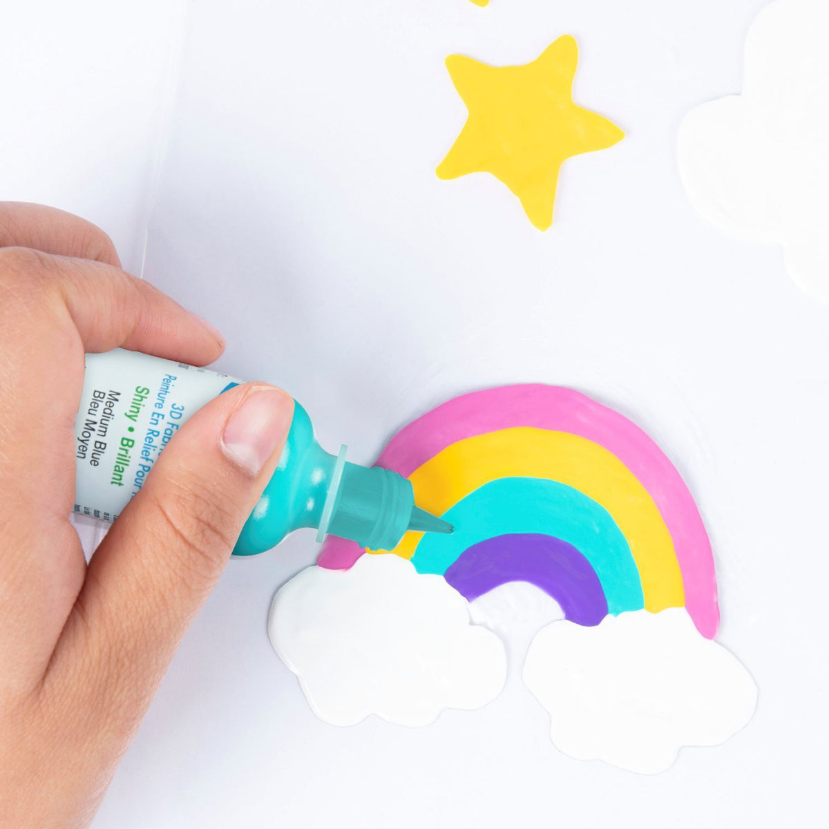 Picture of 54128 3D Fabric Paint Medium Blue 1 oz.