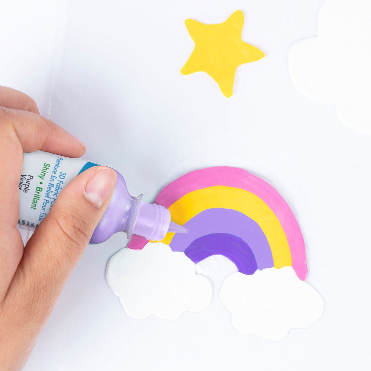 Picture of 54124 3D Fabric Paint Purple 1 oz.
